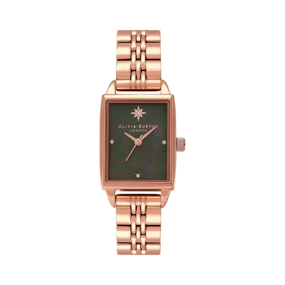 Montre Olivia Burton femme acier doré rose