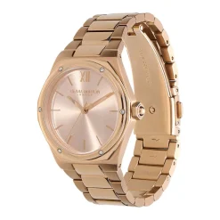 Montre OLIVIA BURTON hexa femme analogique, bracelet acier doré rose