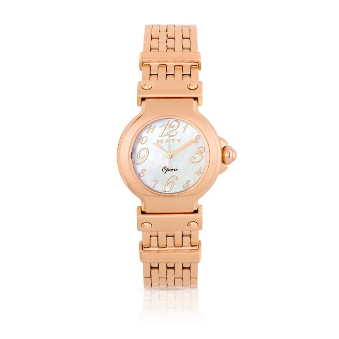 Montre Opéra femme acier rosé