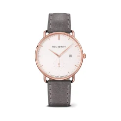 Montre Paul Hewitt homme acier doré cuir