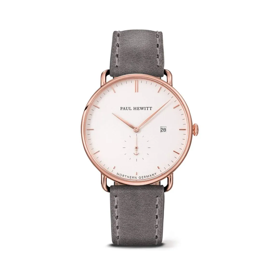 Montre Paul Hewitt homme acier doré cuir