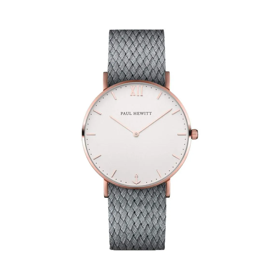 Montre Paul Hewitt mixte acier doré rose perlon