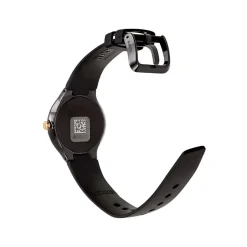 Montre Rado True Thinline femme céramique noire bracelet caoutchouc noir