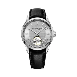 Montre Raymond Weil Freelancer homme cuir noir