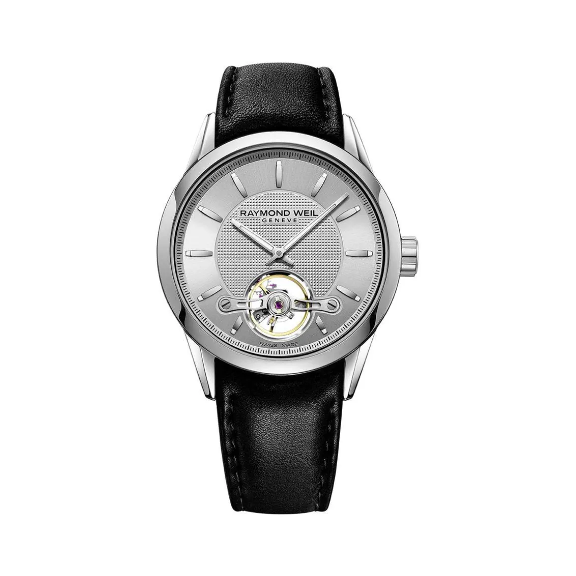 Montre Raymond Weil Freelancer homme cuir noir