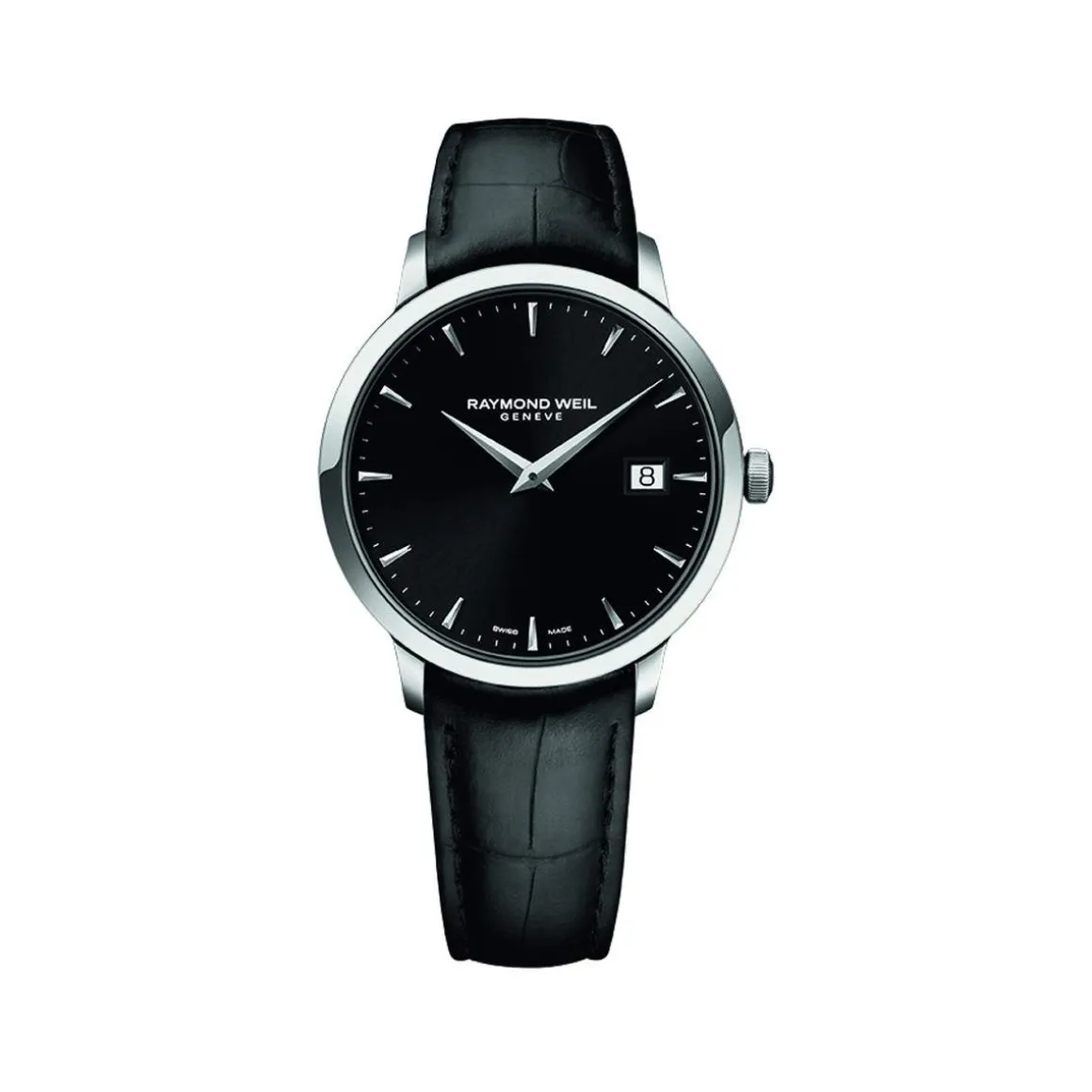 Montre Raymond Weil Toccata homme acier cuir noir