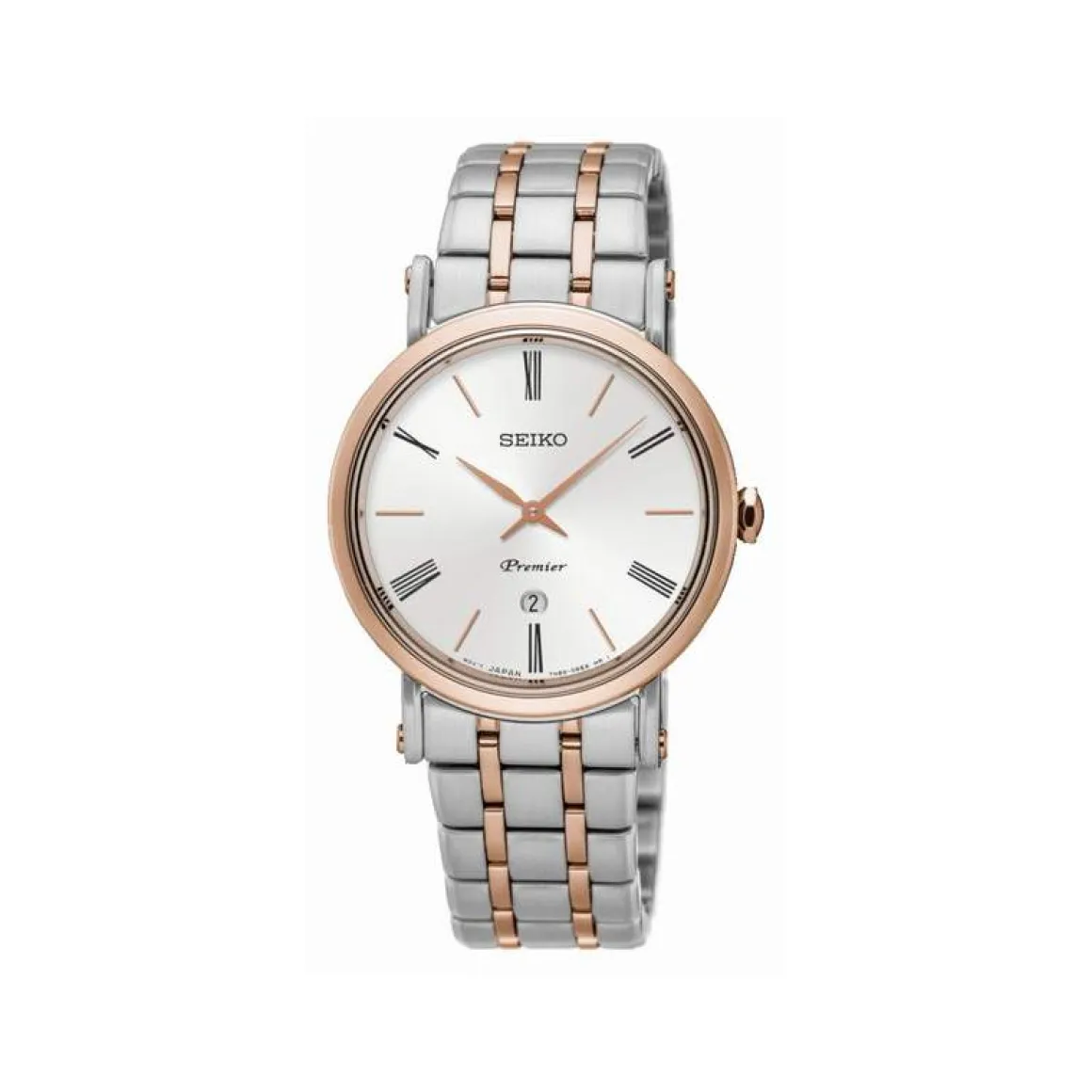 Montre Seiko femme bicolore doré rose