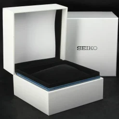 Montre Seiko femme cuir noir nacre diamant