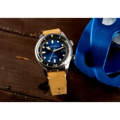 Montre Spinnaker homme acier cuir marron