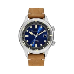 Montre Spinnaker homme acier cuir marron