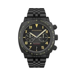 Montre Spinnaker homme chronographe acier noir