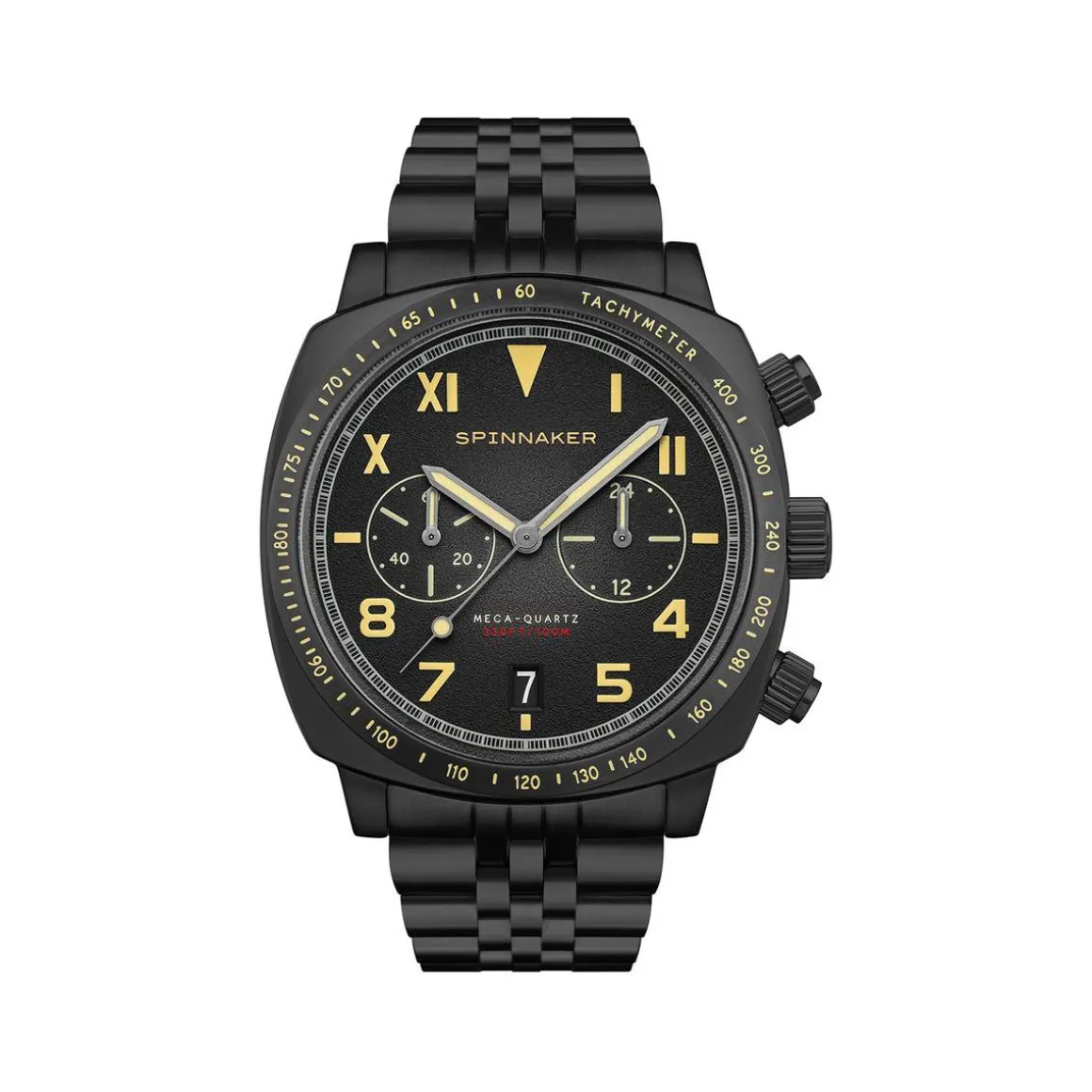 Montre Spinnaker homme chronographe acier noir