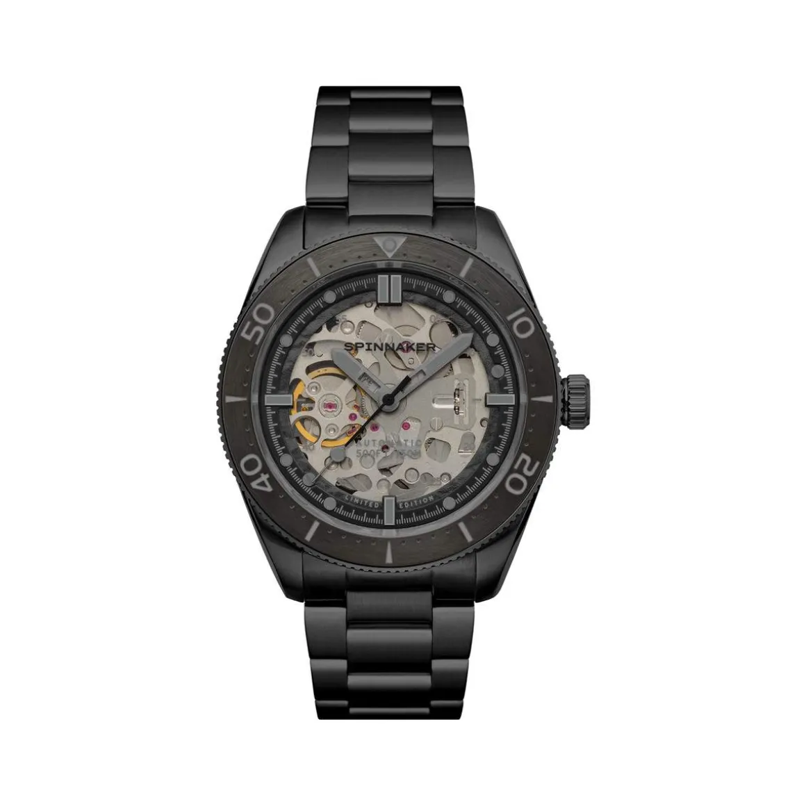 Montre SPINNAKER Midcroft homme automatique bracelet acier noir