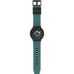 Montre SWATCH Big bold bioceramic Night trip homme bracelet silicone noir