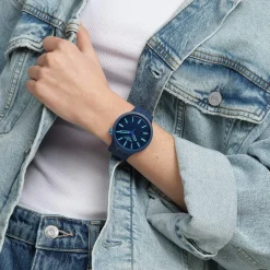 Montre SWATCH Big bold biosourced Indigo glow homme bracelet matériau biosource bleu