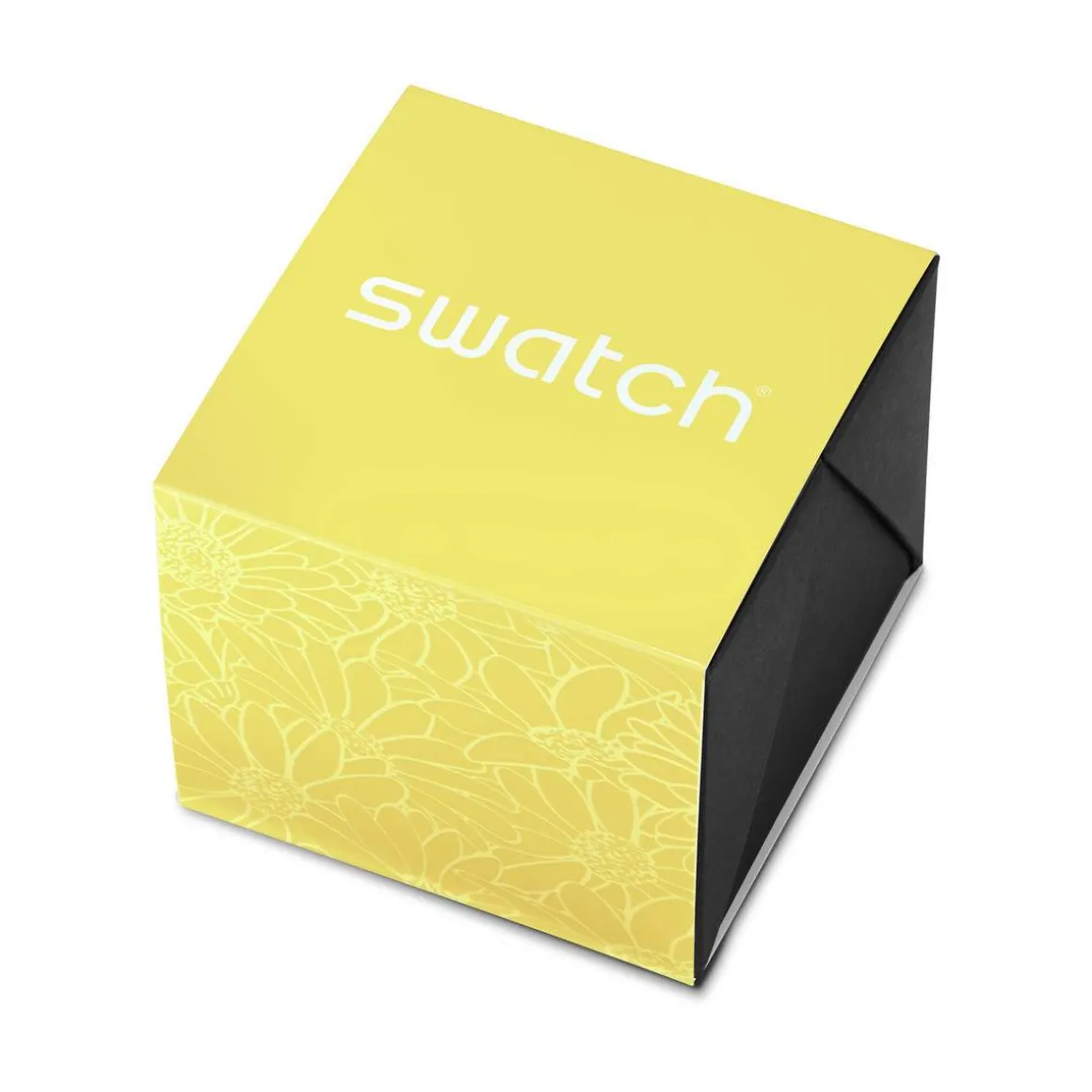 Montre SWATCH blossom time femme cadran jaune bracelet acier inoxydable