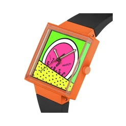 Montre SWATCH break free homme bracelet matériau biosourcé noir