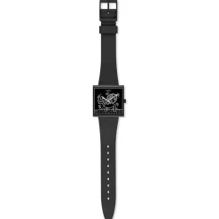 Montre SWATCH break free homme bracelet matériau biosourcé noir