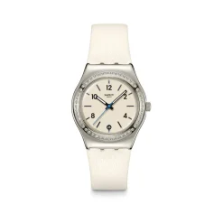 Montre SWATCH essentials femme bracelet cuir blanc