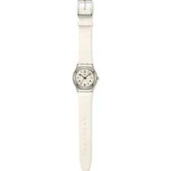 Montre SWATCH essentials femme bracelet cuir blanc