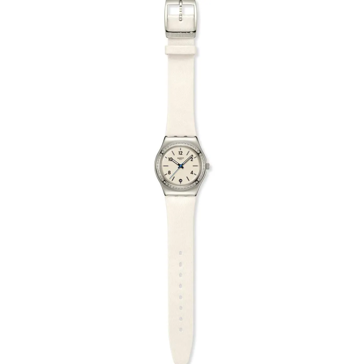 Montre SWATCH essentials femme bracelet cuir blanc