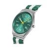 Montre SWATCH essentials homme cadran vert bracelet textile vert