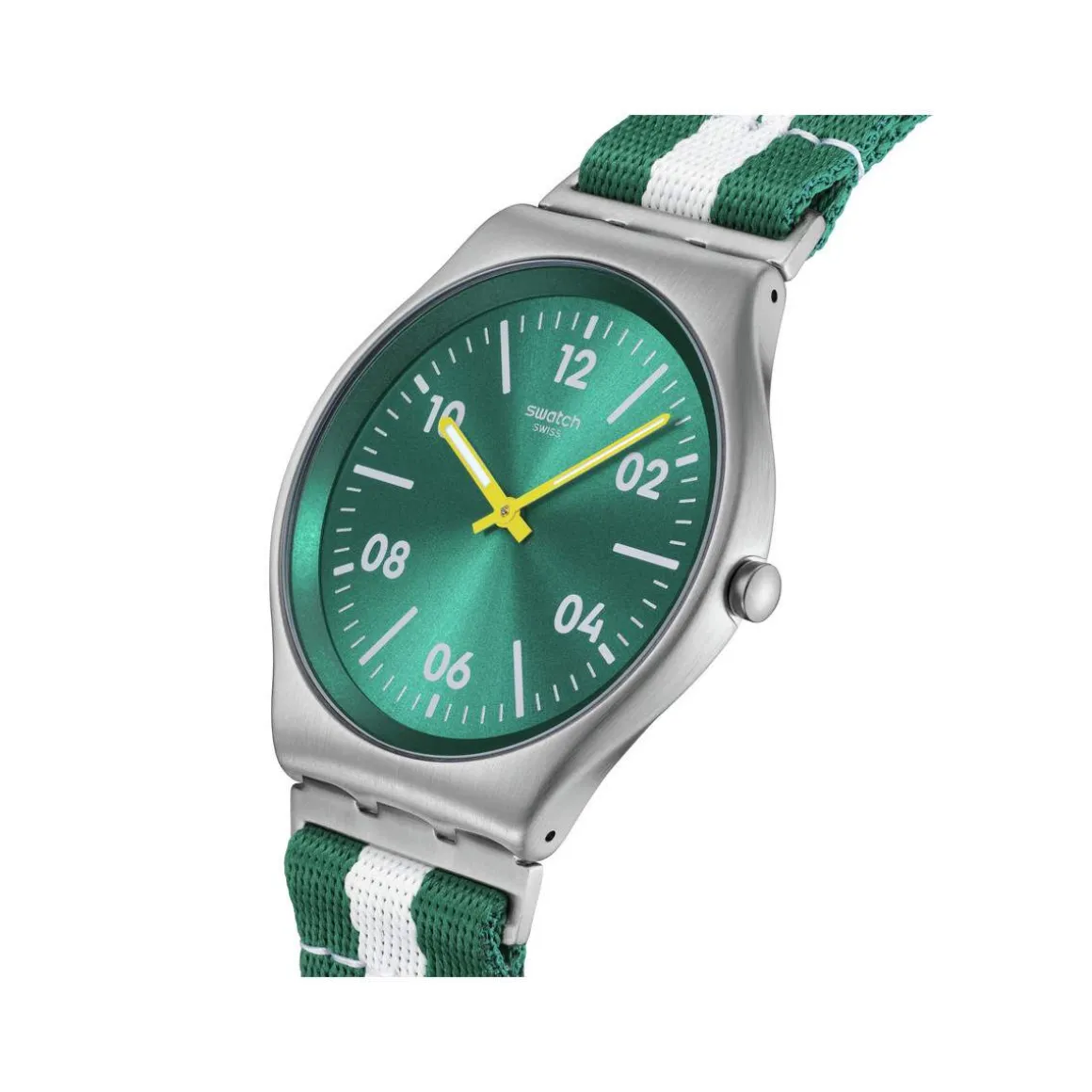 Montre SWATCH essentials homme cadran vert bracelet textile vert