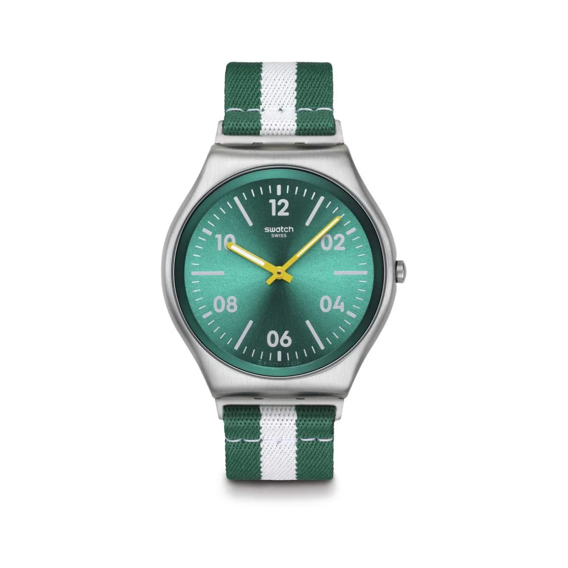 Montre SWATCH essentials homme cadran vert bracelet textile vert