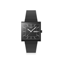 Montre SWATCH essentials homme bracelet matériau biosourcé noir