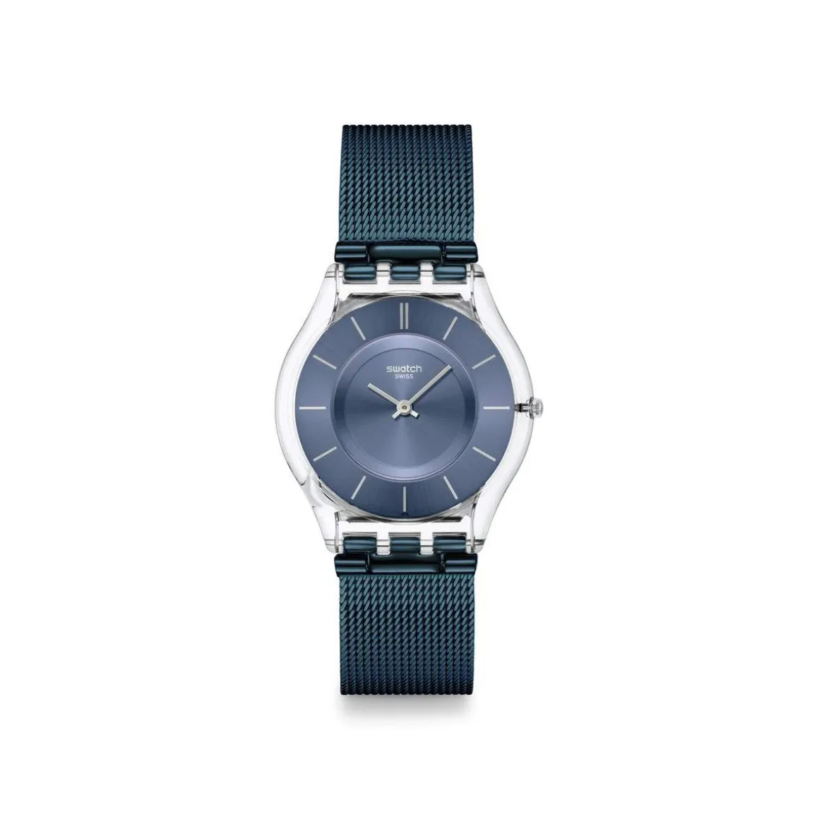Montre SWATCH essentials homme bracelet acier inoxydable bleu