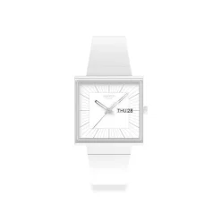 Montre SWATCH essentials homme bracelet silicone blanc