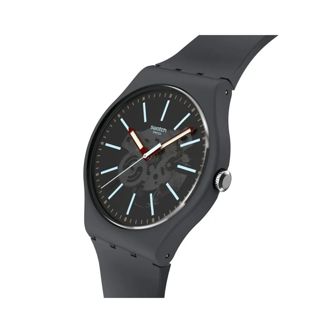 Montre SWATCH essentials homme bracelet matériau biosourcé gris
