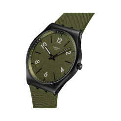 Montre SWATCH essentials homme bracelet caoutchouc vert