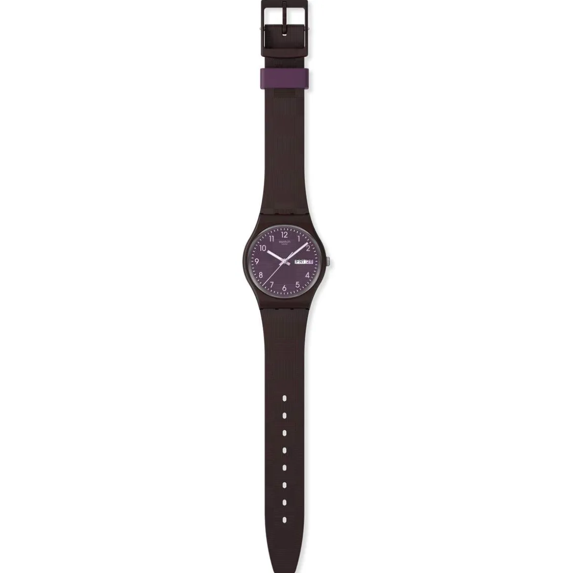Montre SWATCH essentials mixte bracelet plastique marron