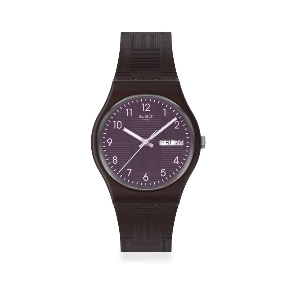 Montre SWATCH essentials mixte bracelet plastique marron