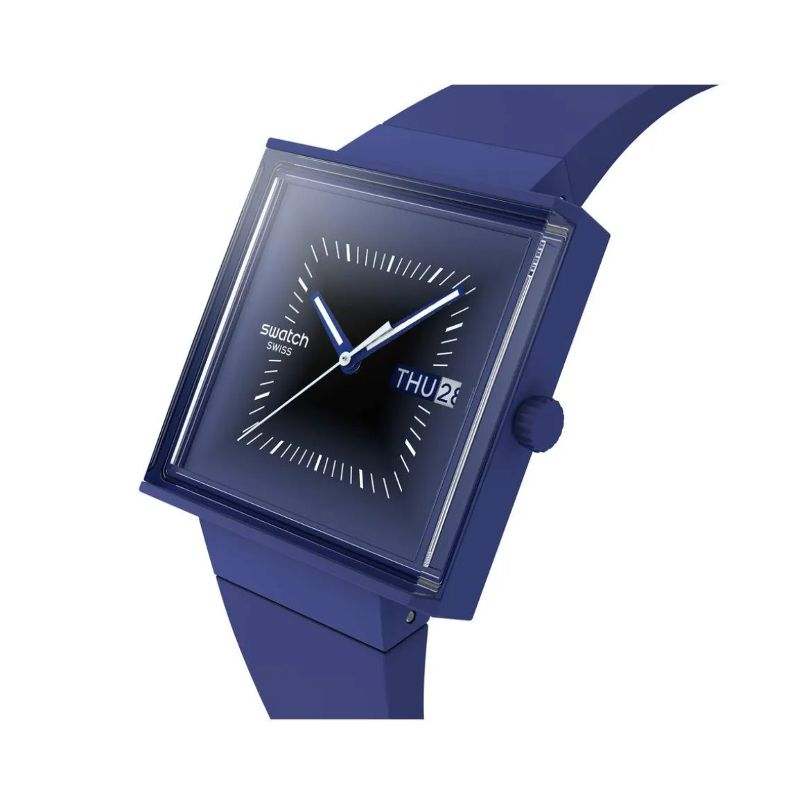 Montre SWATCH essentials mixte cadran bleu bracelet silicone bleu