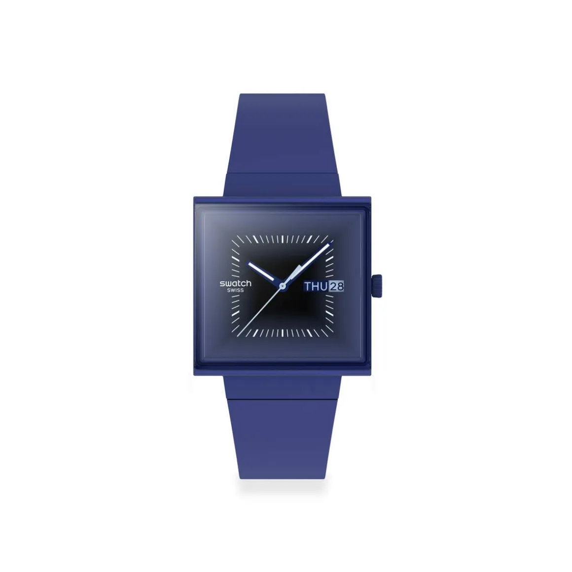 Montre SWATCH essentials mixte cadran bleu bracelet silicone bleu