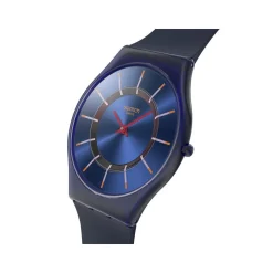 Montre SWATCH essentials mixte cadran bleu bracelet silicone bleu