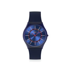 Montre SWATCH essentials mixte cadran bleu bracelet silicone bleu