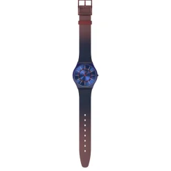 Montre SWATCH essentials mixte cadran bleu bracelet silicone bleu
