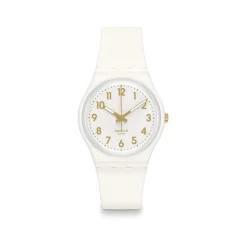 Montre Swatch femme matériaux biosourcés blancs