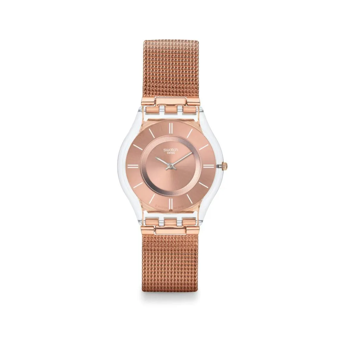 Montre Swatch femme métal rose