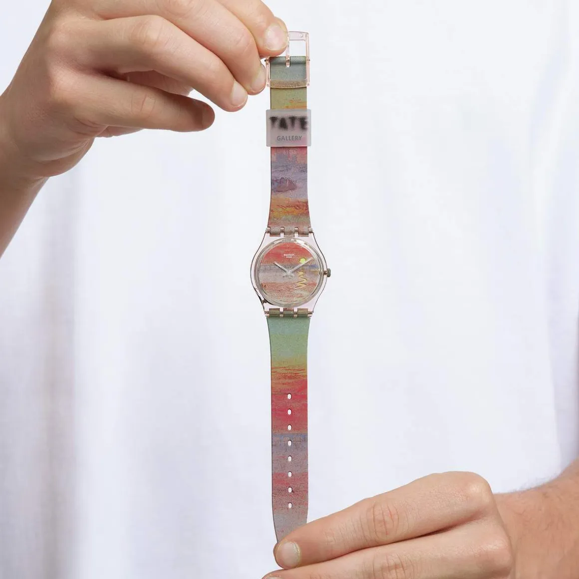 Montre SWATCH Gent biosourced Turner's Scarlet sunset femme bracelet silicone rose
