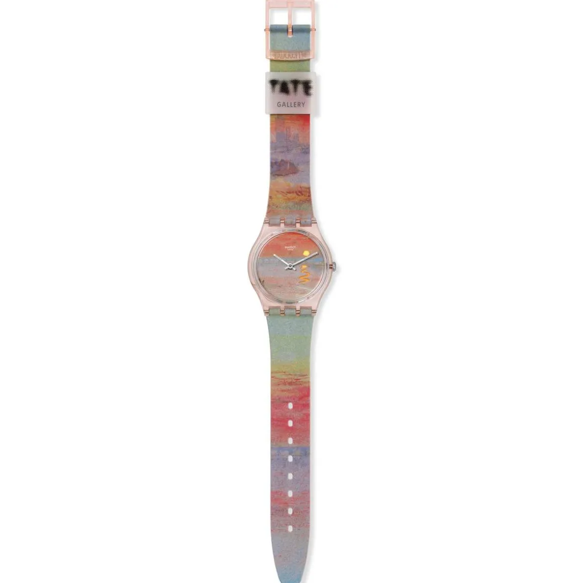 Montre SWATCH Gent biosourced Turner's Scarlet sunset femme bracelet silicone rose