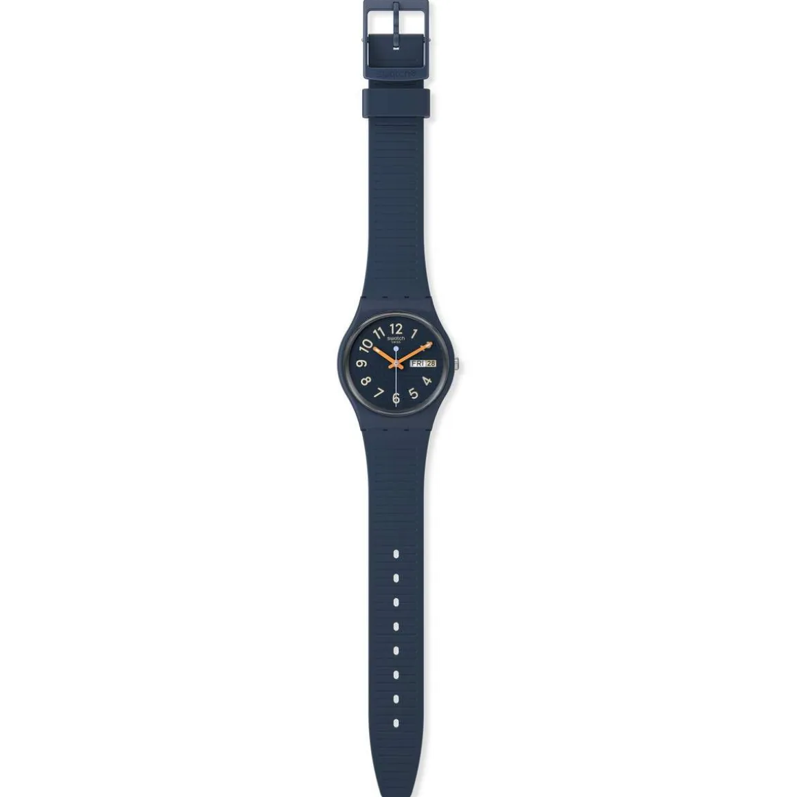 Montre SWATCH Gent biosourced Trendy lines at night homme bracelet silicone bleu