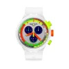 Montre SWATCH homme bracelet silicone transparent