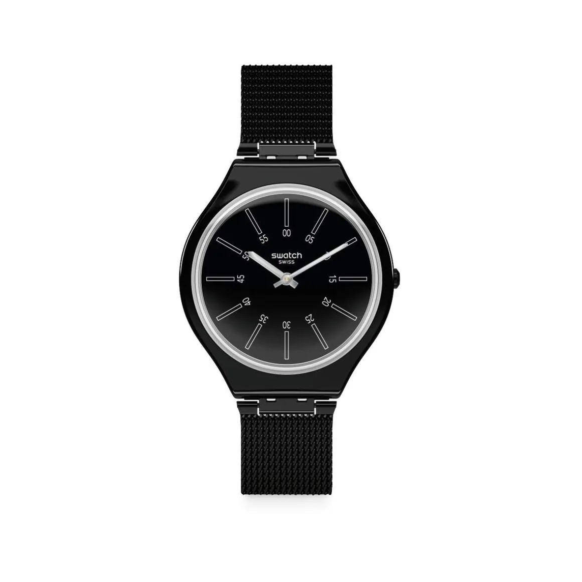 Montre Swatch homme plastique acier noir
