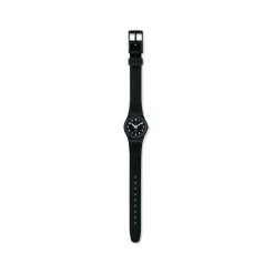 Montre Swatch Lady Black Single femme plastique silicone noir
