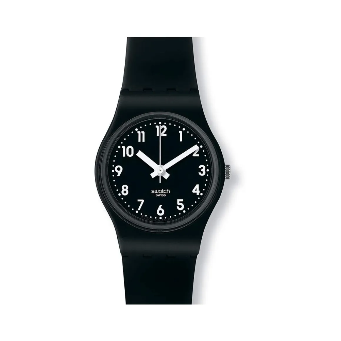 Montre Swatch Lady Black Single femme plastique silicone noir