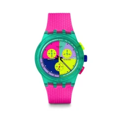 Montre SWATCH mixte bracelet silicone rose